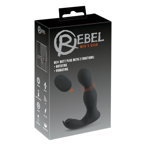 Rebel - távirányítós 2in1 prosztata vibrátor (fekete)