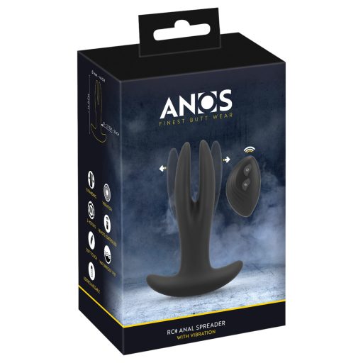 / ANOS - kétágú anál vibrátor (fekete)