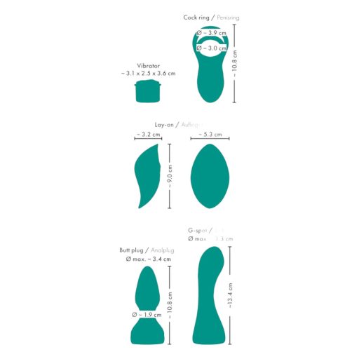 Couples Choice - 4in1 variálható távirányítós vibrátor (türkiz)