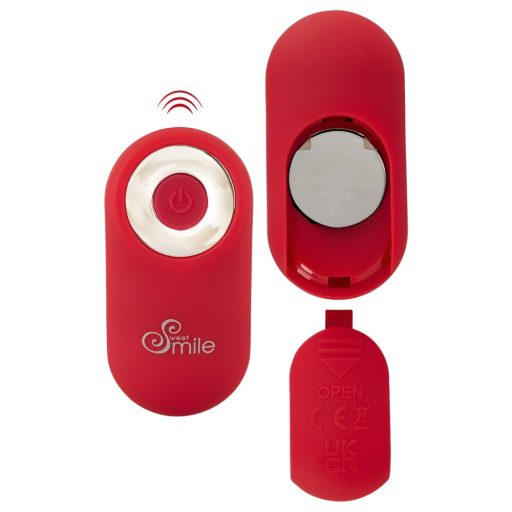 Smile - akkus, rádiós bugyi vibrátor (piros)