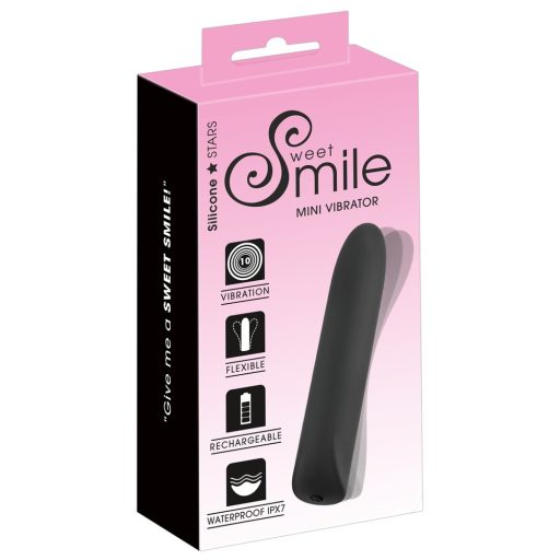 Smile - akkus, vízálló mini vibrátor (fekete)