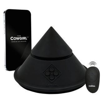   The Cowgirl Cone - okos szexgép különböző feltétekkel (fekete)