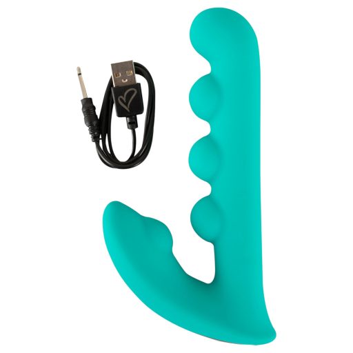 Beau Coeur Sylora - gyöngyös 2in1 vibrátor (zöld)