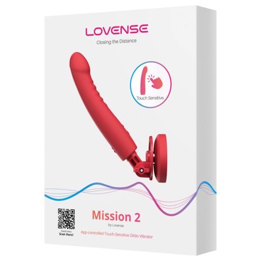 / LOVENSE Mission 2 - okos vibrátor tapadókoronggal (piros)
