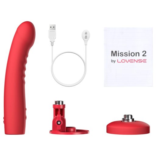/ LOVENSE Mission 2 - okos vibrátor tapadókoronggal (piros)
