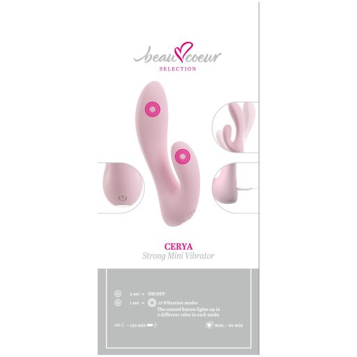 Beau Coeur Cerya - mini csiklókaros vibrátor (halvány pink)