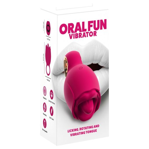 You2Toys Oral Fun - nyelves csiklóizgató vibrátor (rózsaszín)