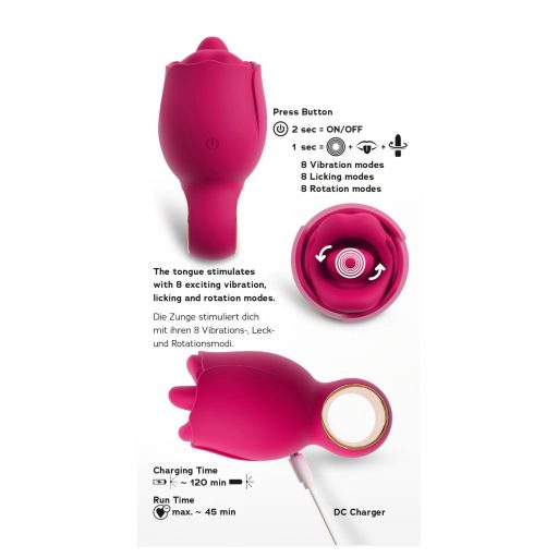 You2Toys Oral Fun - nyelves csiklóizgató vibrátor (rózsaszín)