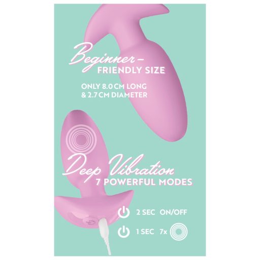 Cuties Mini - vibrációs anál plug (pink)