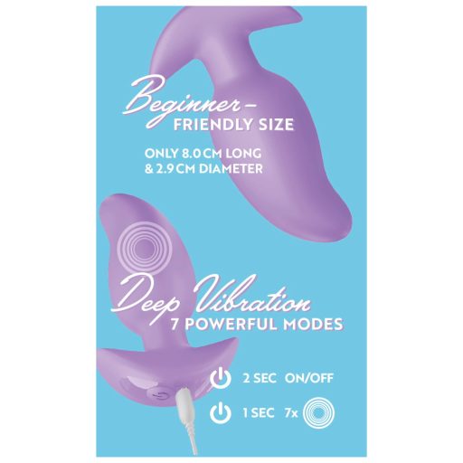 Cuties Mini - vibrációs anál plug (lila)