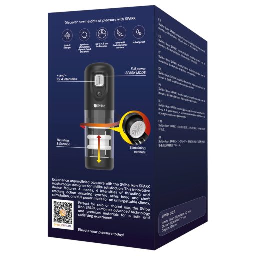 Snail Vibe Ikon Spark - automata maszturbátor (fekete)