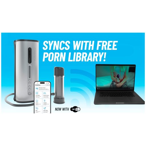 VacuGlide 2 - automata, hálózati férfi luxus maszturbátor (ezüst)