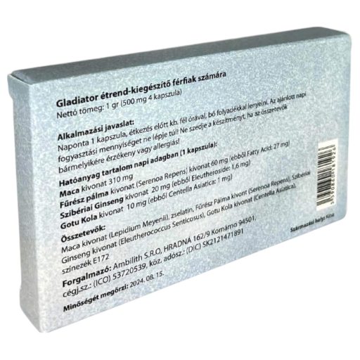 Gladiator Strong - étrend kiegészítő kapszula férfiaknak (4db)