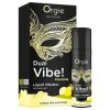 Orgie Dual Vibe - unisex folyékony vibrátor - Gin Tonic (15ml)