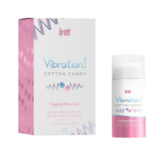 Intt Vibration COTTON CANDY Airless Bottle + Box - vágyfokozó gél (15 ml)