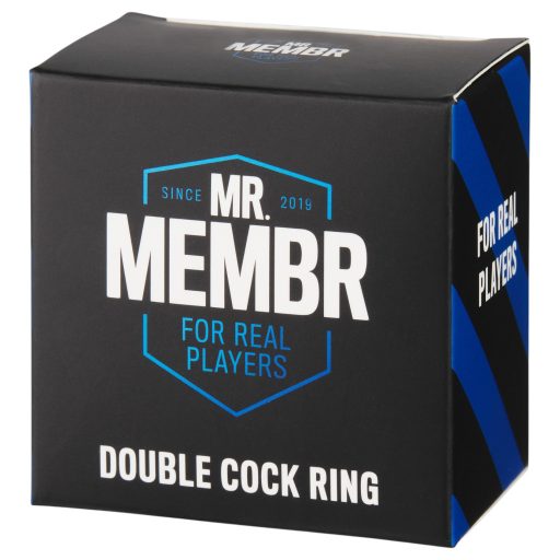 MR.MEMBR - dupla péniszgyűrű és heregyűrű (fekete)