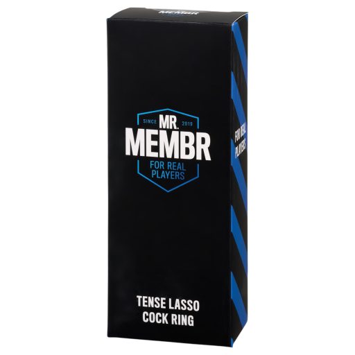 MR.MEMBR Tense - állítható lasszós péniszgyűrű (fekete)