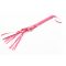 / Műbőr BDSM korbács domina lovaglópálca (pink, 42 cm)