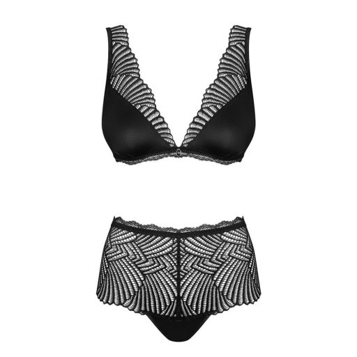 Obsessive Klarita 2 részes fehérnemű szett (Fekete) L/XL