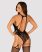 Obsessive Bodystocking G324 - Harisnyatartós alul nyitott testharisnya (Fekete) - S/M/L