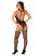 Obsessive Bodystocking G324 - Harisnyatartós alul nyitott testharisnya (Fekete) - S/M/L
