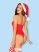 Obsessive Kissmas teddy - Szexi ünnepi body (Piros) XS/S