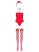 Obsessive Kissmas teddy - Szexi ünnepi body (Piros) XS/S