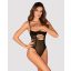 Obsessive Roxelia teddy - Szexi nyitott body (Fekete) XS/S