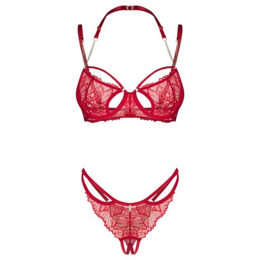 Obsessive Matildea - csipkés melltartó szett (piros)