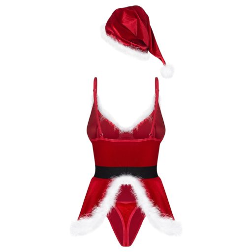 Obsessive Hot Santa - háromrészes mikulás jelmez nőknek (piros)