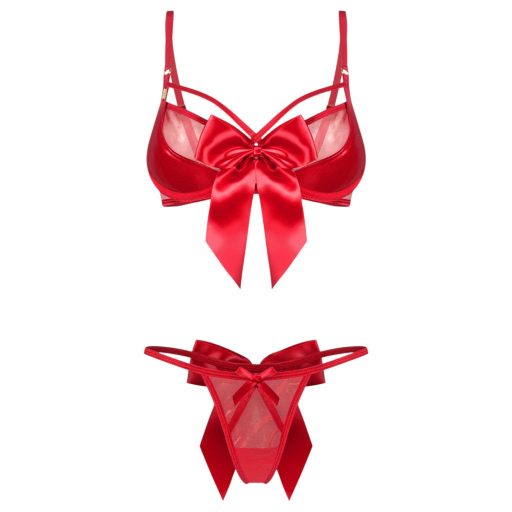 Obsessive Gifty - kétrészes szexi fehérnemű szett nőknek (piros)