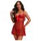 Obsessive Gifty - babydoll és tanga szett (piros)