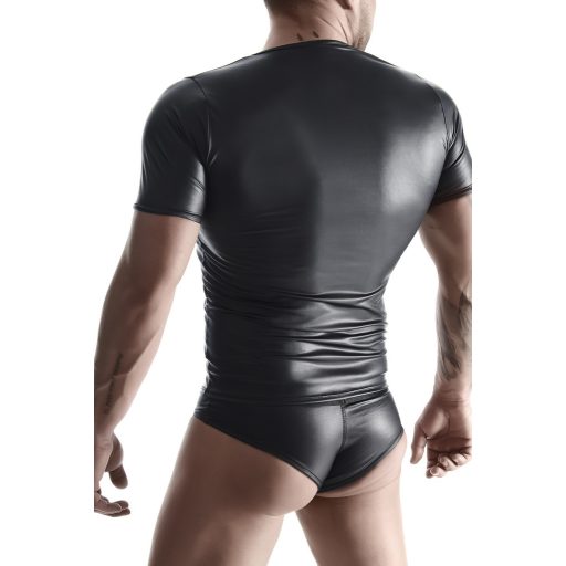 Regnes Fetish Planet Szexi férfi V-nyakú póló - XXL (Fekete)
