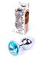 Jawellery Ezüst/kék fém anál plug (S)