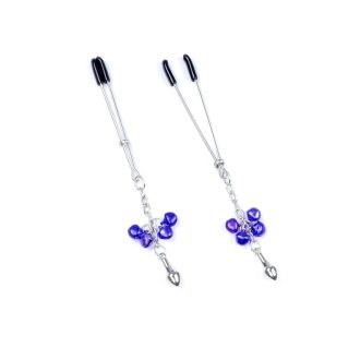   Boys of Toys Series No.6 Állítható mellbimbó csipesz lila csengettyűvel