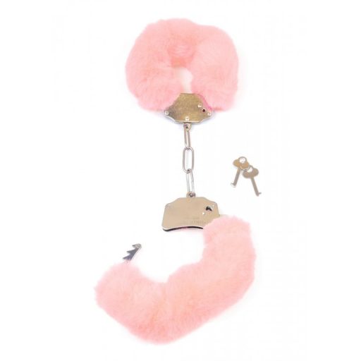 Fetish Boss Series Szőrös bilincs (Világos rózsaszín)