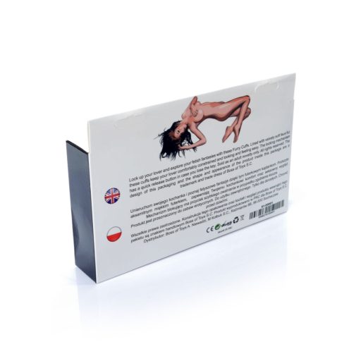 Fetish Boss sorozat- Furry Cuffs Plüss bilincs - Fekete