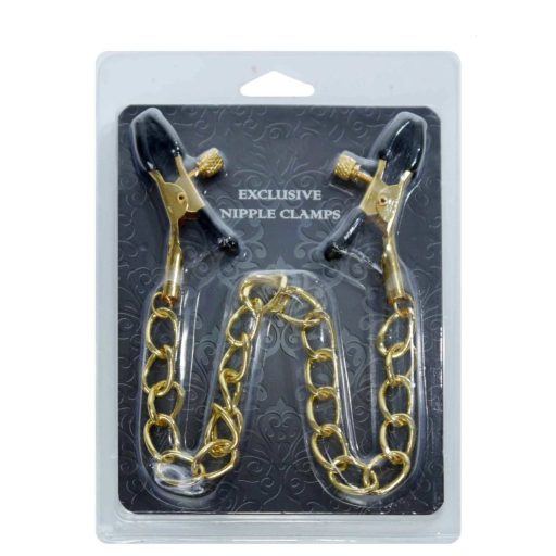 Boys of Toys Series No.16 Láncos állítható mellbimbócsipesz (arany színű)