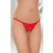 SoftLine 2227 Nyitott csipkés tanga (piros) S/L