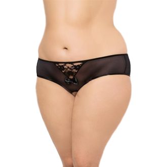   Softline 2466 Plus Size Szexi női kivágott bugyi - fekete XL