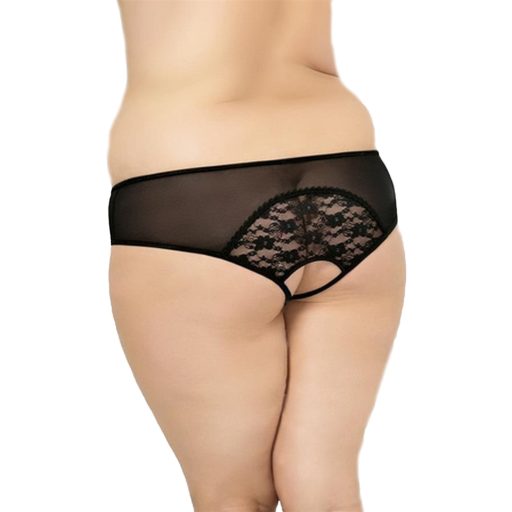 Softline 2466 Plus Size Szexi női kivágott bugyi - fekete XL