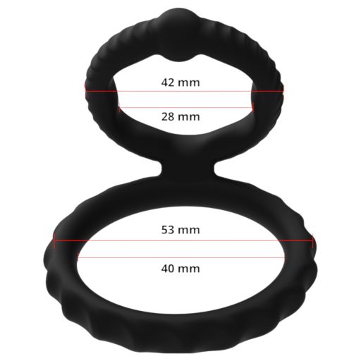 Men's Play - pénisz- és heregyűrű (fekete)