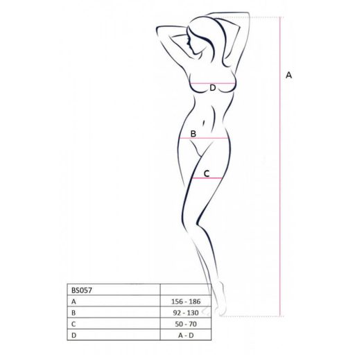 Passion BS057 - cikk-cakkos necc szett (fekete) - S-L