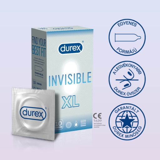 Durex Nude XL - extra nagy óvszer (10 db)