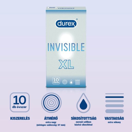 Durex Nude XL - extra nagy óvszer (10 db)