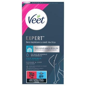   Veet Expert - használatra kész gyantaszalagok - száraz bőrre (12db)