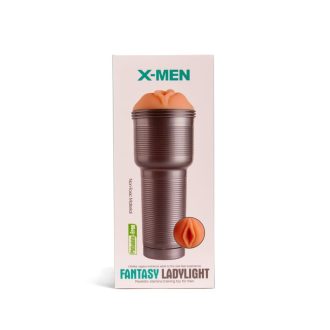   X-MEN Fantasy Ladylight - Szilikon vízálló élethű vagina maszturbátor (Testszínű-Fekete)
