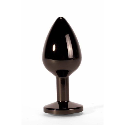 X-MEN Secret Shine Metal Butt Plug Gun Colour S - Fém anál plug - S - 7,1cm (fekete)