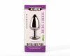 X-MEN Secret Shade - Fém anál plug - S - 7,1cm (Ezüst-Fekete)