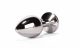 X-MEN Secret Shade - Fém anál plug - S - 7,1cm (Ezüst-Fekete)